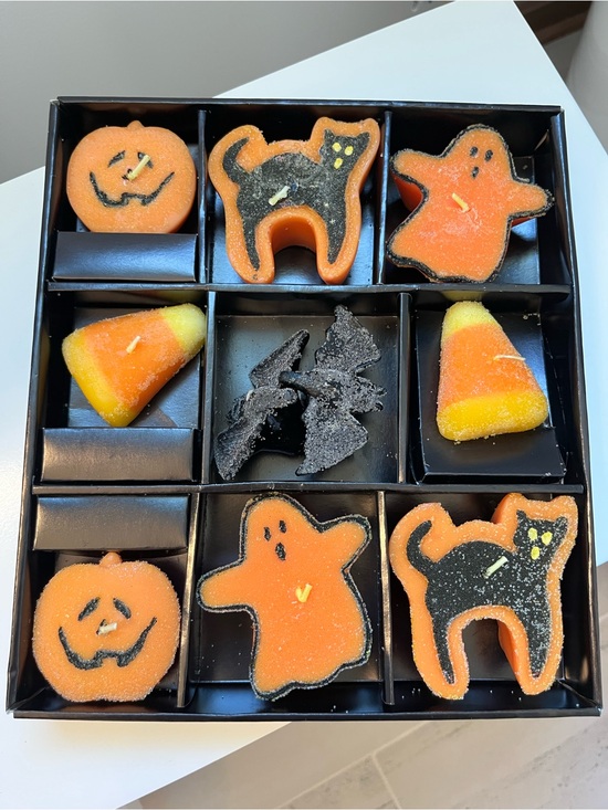 Lava Other - Halloween Themed Floating Candles - Orange & Black Spooky Vintage Retro